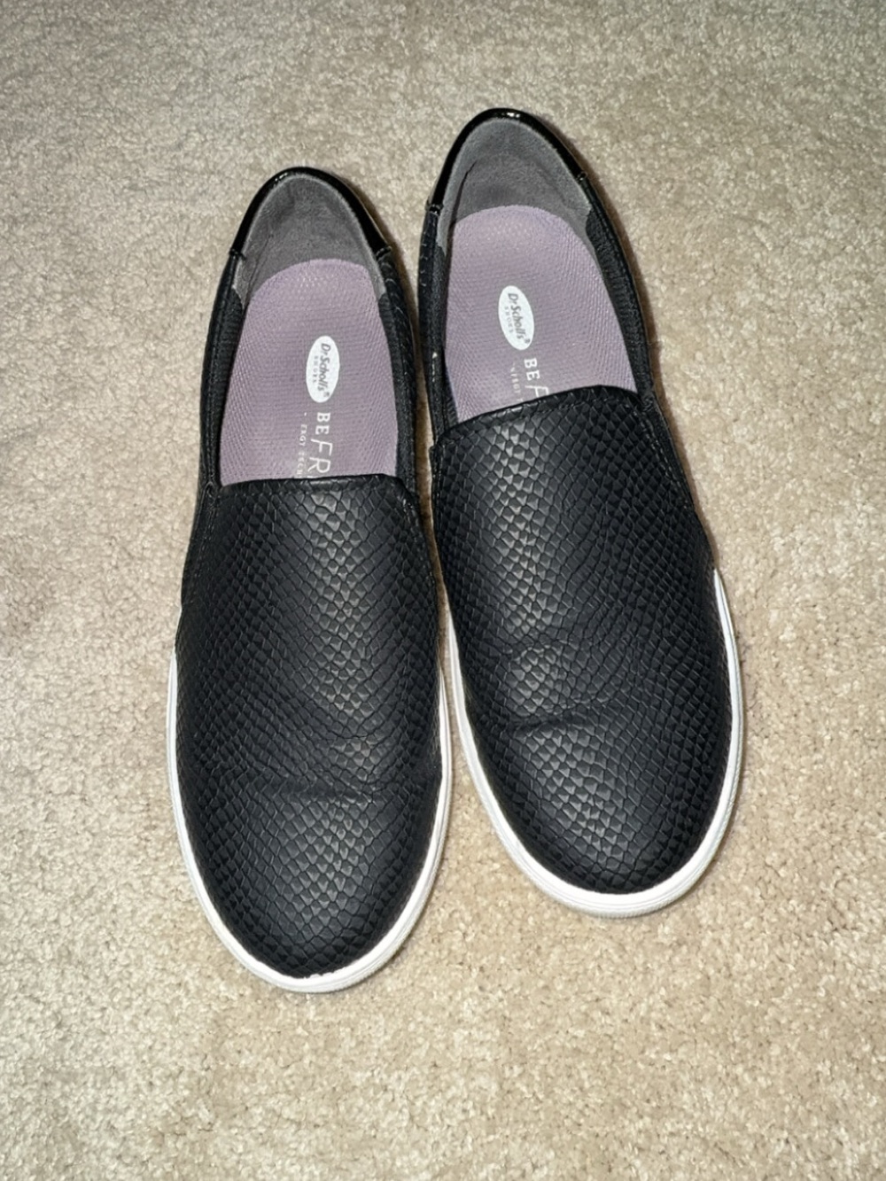 Dr. Scholl's Women's Black Textured Slip-On Sneakers